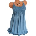 thumbnail image 1 of CAROOTU Robe à Bretelles pour Femmes Mini Débardeur en Dentelle Sans Manches Fête Été Plage Robe Courte Grande Taille, 1 of 8