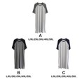 thumbnail image 4 of pitrice Chemise de Nuit pour Homme en Coton Raglan, Vêtement de Nuit Léger, Robe de Pyjama Respirante à Col Rond, Chemise de Sommeil à Empiècements, Robe de Nuit Bleu Foncé/gris Pâle TTTTG, 4 of 9