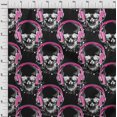 thumbnail image 3 of oneOone Cotton Flex Fuschia Pink Fabric Skull Sewing Material Print Fabric By The Yard 40 Inch Wide, 3 of 4