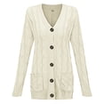 thumbnail image 4 of 2025 Womens Casual Knit Cardigan Womens Plus Size Open Front Sweaters Sweater Large Size Loose Womens Sweatshirt Cardigan Button, 4 of 4