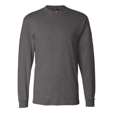 Hanes 5186 Adulte Beefy T T-Shirt à Manches Longues Taille TTG, Charbon Chiné
