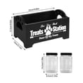 thumbnail image 2 of Durable Pet Storage Organizer Decorative Cat and Dog Food Container with Two Airtight Jars, 2 of 3