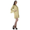 thumbnail image 4 of Moomaya Robes Mini Imprimées à Col en V pour Femmes Manches à Volants Robes de Plage pour Femmes, 4 of 4