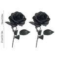 thumbnail image 3 of Fridja Clearance under 5$ Rose Gothic Dark Artificial Flower White Inner Ring Red Halloween Decoration Artificial Flower Silk Flower Artificial Flower, 3 of 5