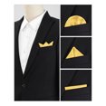 thumbnail image 4 of INSPIRE CHIC Men's Pocket Square Solid Color Handkerchiefs Self-folded For Wedding Party Light Yellow One Size, 4 of 4