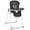 Black, variant on Babyjoy Baby High Chair Foldable Feeding Chair w/ 4 Lockable Wheels Black