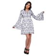 thumbnail image 1 of Moomaya Robe à Manches Longues Évasées pour Femmes, Décontractée, Imprimée, d'Été, Plissée, Kurta, 1 of 6