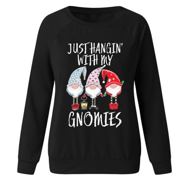 TopLLC Chandails de Noël Laids pour Femmes T-shirt à Col Rond à Imprimé de Noël Manches Longues Blouse Décontractée Haut en Liquidation