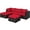 Red, variant on Costway 5PCS Patio Rattan Furniture Set Sectional Conversation Set Ottoman Table Red