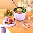 thumbnail image 2 of Bamboohart Mini Rice Cooker and Electric Hot Pot  Portable Mini Ramen Pot for Steaming  Stir-frying  Porridge  and Noodle Soup, 2 of 7