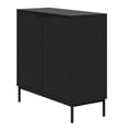 thumbnail image 2 of Nexera Slim 2-Door Storage Accent Cabinet, Black, 2 of 6