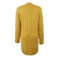 thumbnail image 5 of FAIWAD Cardigan Long en Tricot Torsadé pour Femmes Manches Longues Ouvert devant avec Poches, 5 of 5