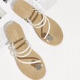 thumbnail image 1 of LSLJS New Set Toe Women's Roman Style Flat Bottom Diamond Herringbone Women's Slippers, 1 of 3
