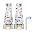thumbnail image 2 of White Graffiti Roller Skates For Kids And Adults With Front Support Column And Breathable Design, 2 of 8