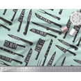 thumbnail image 3 of Soimoi Green Moss Georgette Fabric Text & Knife Kitchen Decor Fabric Printed Yard 42 Inch Wide, 3 of 3