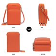 thumbnail image 2 of Small Crossbody Cell Phone Purse for Women, Mini Messenger Shoulder Handbag Wallet with Credit Card Slots,Orange, 2 of 6