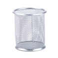 thumbnail image 1 of fastboy Mesh Metal Pen Holder Pot Smooth Edge Fashion Table Container Eraser Ruler Caddy Desk Stationery Holders Organizer Office Round/Silver, 1 of 5