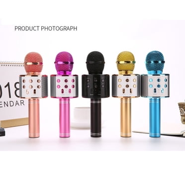 ziyahihome WS858 Microphone Wireless Karaoke Microphone Handheld Bluetooth Singing Mic Recording Interviews Mic Kids Home KTV Party Microphone