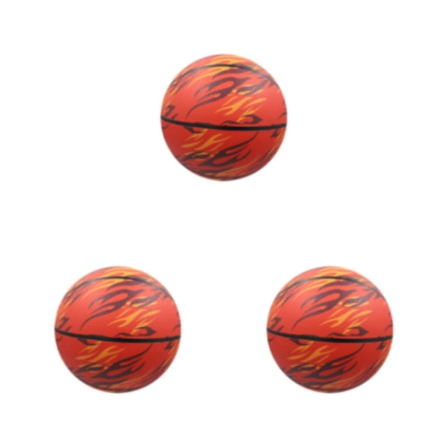Youkk Ballon de Basketball Non Toxique avec Résistance aux Impacts, Imperméable et Antidéflagrant, Ballon d'Entraînement en PU Élastique Rouge - Taille 5 Ensemble de 3