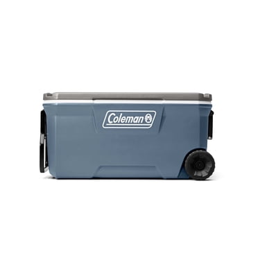Glacière de camping sur roulettes Coleman série classique, 94,63&nbsp;L, capacité de 160 canettes, bleu bord de lac