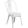 thumbnail image 1 of Bowery Hill Metal Dining Chair, Distressed White (Set of 2), 1 of 7