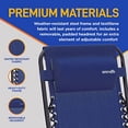 thumbnail image 4 of SereneLife Zero Gravity Lounge Chair, Navy Blue, 4 of 8
