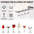 thumbnail image 3 of 4PCS Wine Glass Holder Set Wall Mounted Wine Glass Rack 11.81 inch Iron Wire Glasses Storage Hanger, 3 of 8