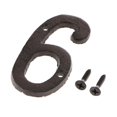 thumbnail image 1 of Abbracc Cast Iron Door Number Sign Plaque House Garden Name Address Sign Plate 6 Number 6, 1 of 9