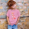 thumbnail image 2 of TZEWGL Hauts pour Enfants Imprimé Graphique Col Rond Manches Courtes Ample pour Filles Garçons Taille 1-2T, 2 of 4