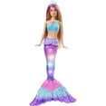 thumbnail image 1 of Barbie Fantasy Mermaid Doll with Water-Activated Twinkle Light-Up Tail and Pink-Streaked Hair, 1 of 6