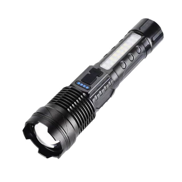 Outdoor Strong Light Flashlight USB Rechargeable 800 Lux Led Flashlight Battery Powered With 7 Light Modes IPX6 Handheld Light For Camping Home Emergencies (1PC) Top 100 Camping Gear Rechargeable