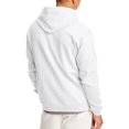 thumbnail image 4 of Hanes Mens ComfortBlend EcoSmart Full Zip Hoodie, L, White, 4 of 5