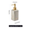 thumbnail image 2 of Qeeadeea Marble Soap Dispenser For Bathroom Kitchen, Hand Ceramic Soap Dispenser, Gold Soap Dispenser, Refillable Lotion Dispenser-Khaki-320ml/11.3oz, 2 of 6