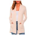 thumbnail image 2 of DPTALR Women Cardigan Up Casual Solid Color Sleeve Hoodeless Top, 2 of 9