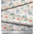thumbnail image 2 of Soimoi Cotton Poplin Fabric Fish & Octopus Ocean Print Sewing Fabric Yard 56 Inch Wide, 2 of 2
