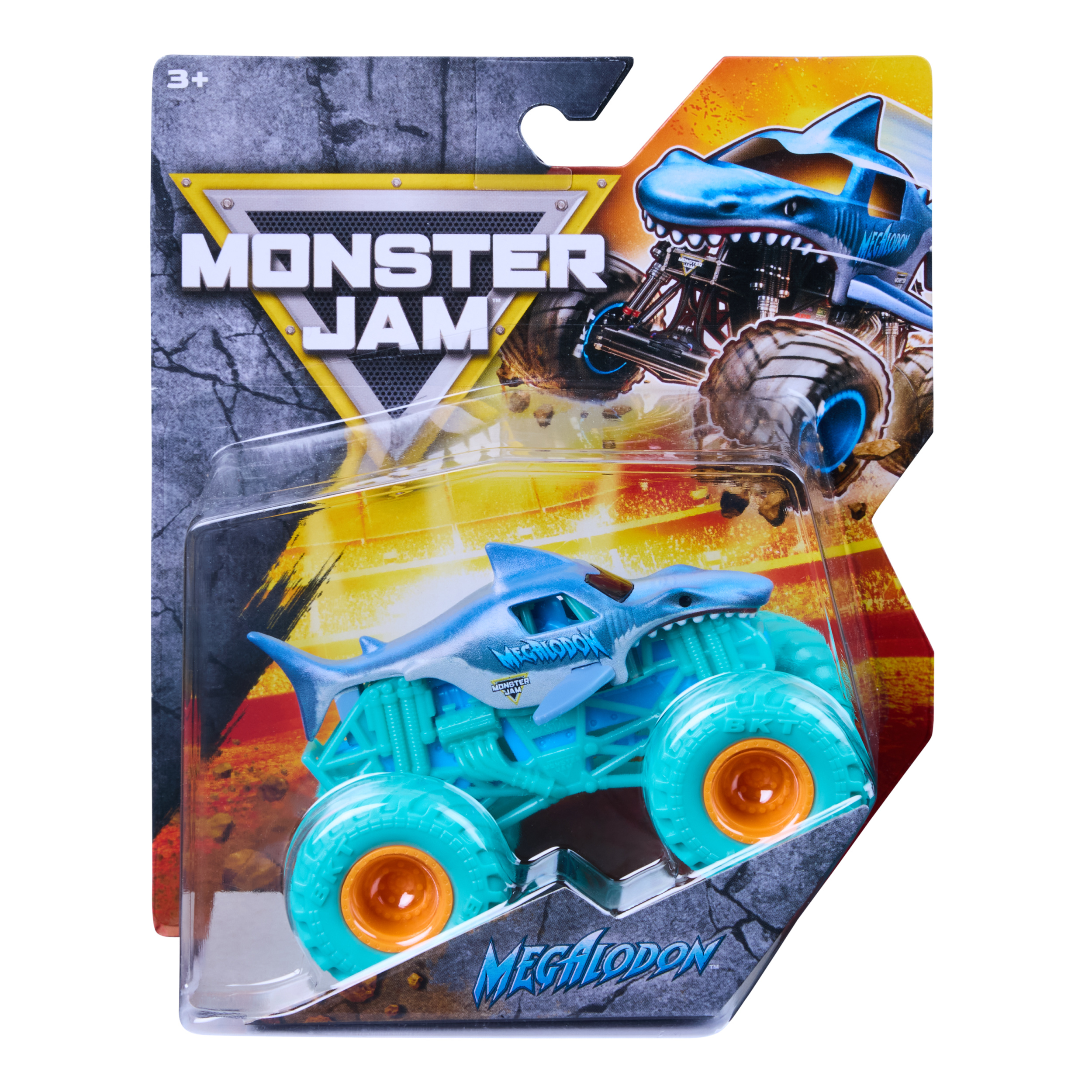 Monster Jam, Official Megalodon Monster Truck, Die-Cast Vehicle, 1:64 Scale, Kids Toys for Boys Ages 3 and up