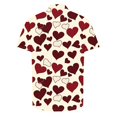 thumbnail image 4 of Weiqiqre Shirts for Men Funny Love Pattern Printed Short Sleeve Quick Dry Button Down Lapel Shirt, 4 of 5