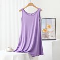 thumbnail image 2 of Timegard Robes de Nuit pour Femmes Col Rond Sans Manches Vêtements de Nuit Confortables Doux Couleur Unie Robe de Nuit Décontractée, 2 of 5