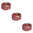 thumbnail image 2 of yingyy Bracelet Multi-layers Magnetic Buckle Leather Multi-colored Leopard Print Bangle Party Decoration Wristband Jewelry Sante Red 3Set, 2 of 6
