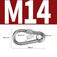 thumbnail image 1 of 304 Stainless Steel Screw Lock Climbing Gear Carabiner Quick Links Safety Snap Hook Chain Connecting Ring Carabiner Chain Buckle, 1 of 5