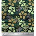 thumbnail image 1 of Soimoi Polyester Crepe Fabric Floral & Monstera Leaves Fabric Prints by Yard 52 Inch Wide, 1 of 3