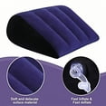 thumbnail image 4 of Blue Inflatable Pillow Air Camping Travel Sleeping Aid Pillow Core Cervical Spine Support Lightweight Portable Neck Rest For Outdoor Home Use Compact Storage Z-281 Blue, 4 of 6