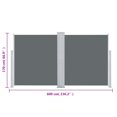 thumbnail image 4 of vidaXL Auvent Rétractable Double Face pour Patio 170x600 cm Anthracite, 4 of 5