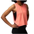 thumbnail image 1 of Timegard Womens Workout Tank Top Athletic Running Loose Cropped Top Tee Side Knot Solid Color Pullover, 1 of 4
