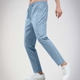 thumbnail image 4 of EOYWHK Pantalon Homme Séchage Rapide Extensible Taille Élastique Pantalon de Costume Protection Solaire Respirant Jambe Droite Randonnée Course Pêche Liquidation, 4 of 6