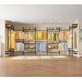 thumbnail image 4 of Garment Rack Heavy Duty Clothes Rack for Hanging Clothes Expandable Industrial Pipe Wall Mounted Clothing Racks Adjustable Storage Wardrobe Closet Kit Walk in Closet Systems, 4 of 7