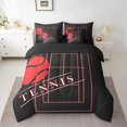 thumbnail image 2 of YST Sports Bedding Comforter Sets, 7-Piece, Sport Theme, Neon Glowing Red, Full Size, Microfiber, 2 of 4