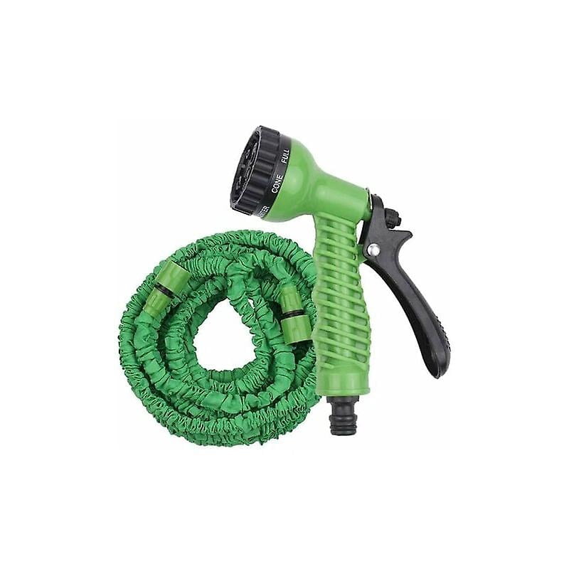 3-Fold Expandable Garden Hose, Waterproof High Pressure Flexible Water Hose with 7 Spray Functions 50 Feet: 5m long, about 15m after extended