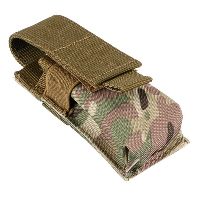 CHUANK Multifunctional Durable Single Sheath Tactical Molle Flashlight Holder Belt Holster Carry Case