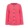 thumbnail image 2 of Innerwin Veste Cardigan Dames Tenue de Soirée Manches Longues Manteau Moelleux Rose m, 2 of 8